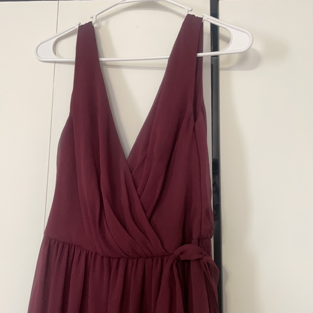 David’s Bridal Wine Bridesmaid Dress - Picture 6 of 11